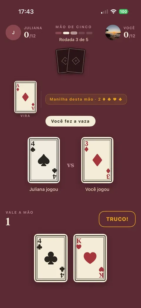 Partida em andamento